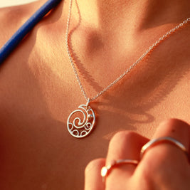 Swirly dance Necklace 45cm chain