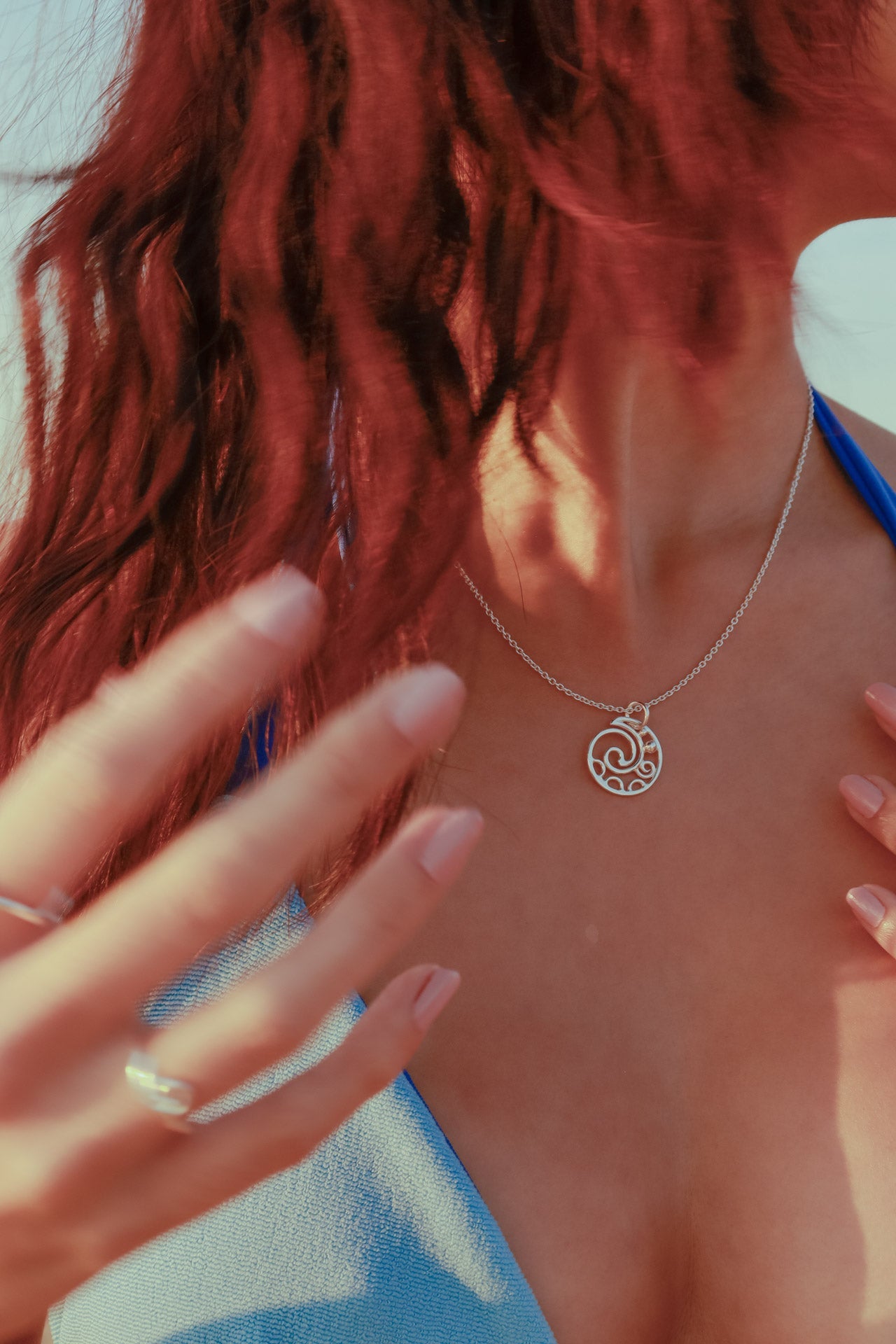 Swirly dance Necklace 45cm chain