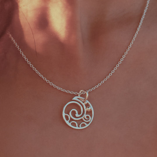 Swirly dance Necklace 45cm chain