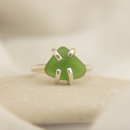 Seaglass ring size L (Queenscliff)