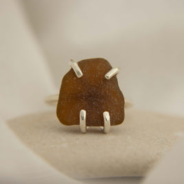 Seaglass Ring Size Q (Port Fairy)