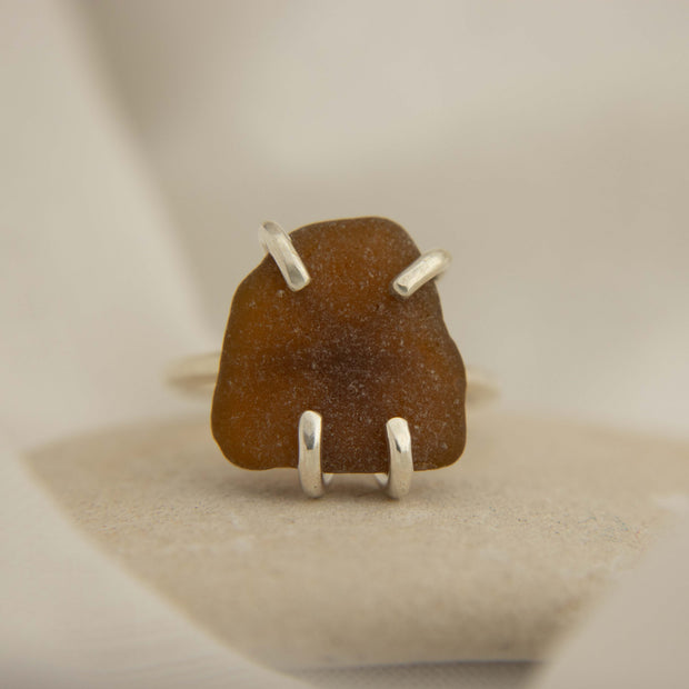 Seaglass Ring Size Q (Port Fairy)