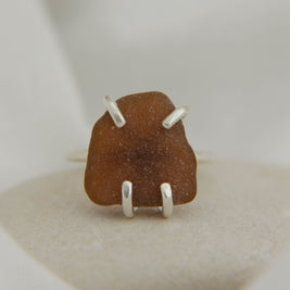 Seaglass Ring Size Q (Port Fairy)