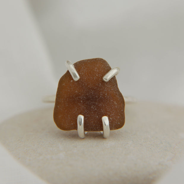 Seaglass Ring Size Q (Port Fairy)