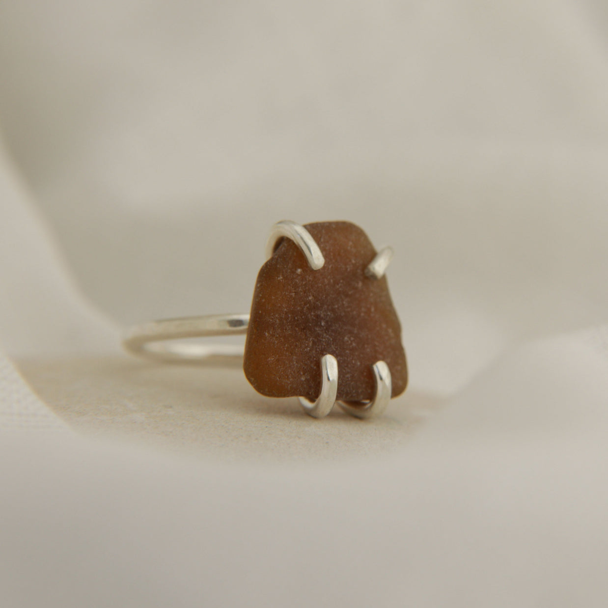 Seaglass Ring Size Q (Port Fairy)