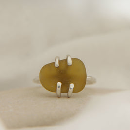 Seaglass ring size T (Torquay)