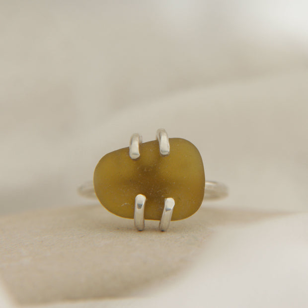 Seaglass ring size T (Torquay)