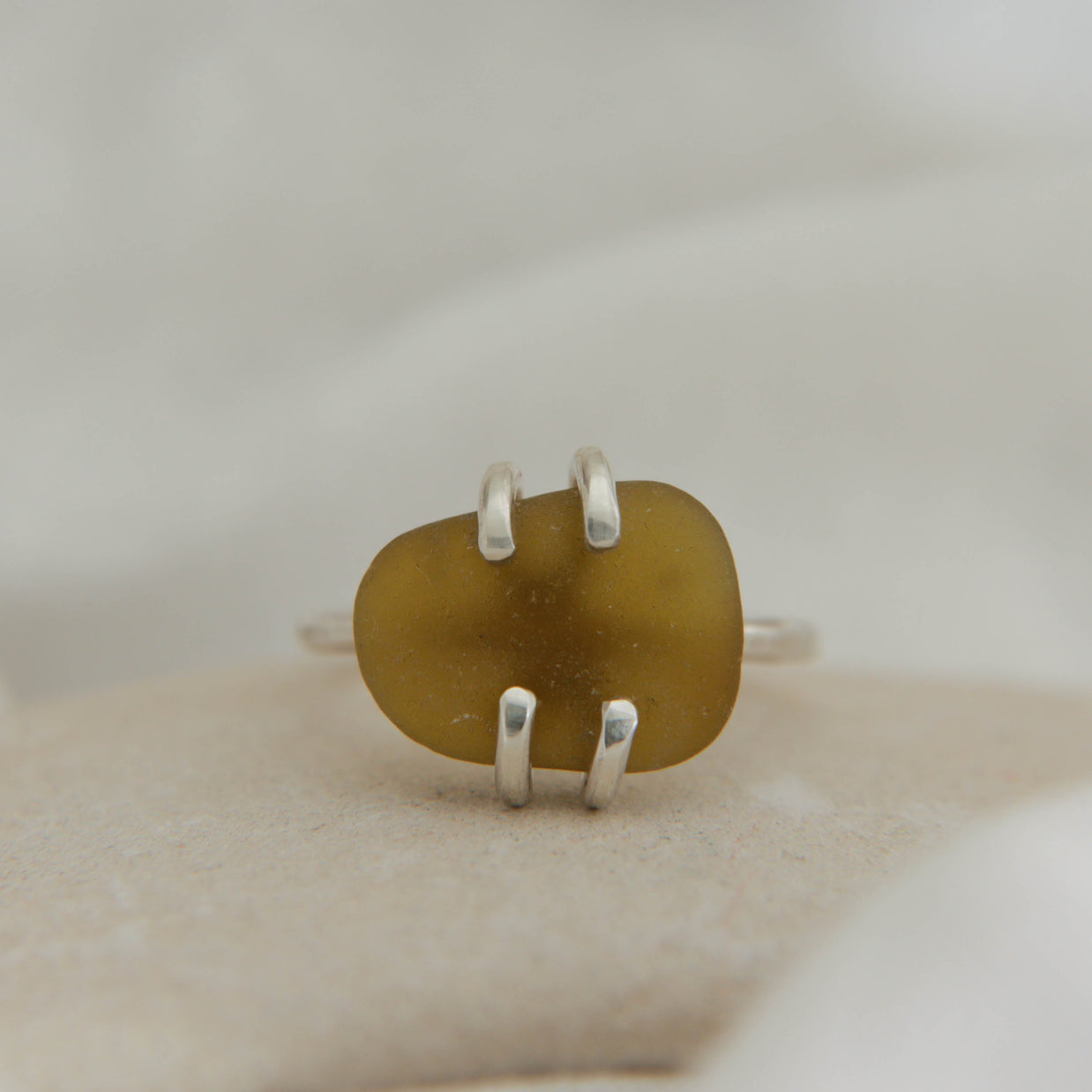 Seaglass ring size T (Torquay)