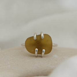 Seaglass ring size T (Torquay)