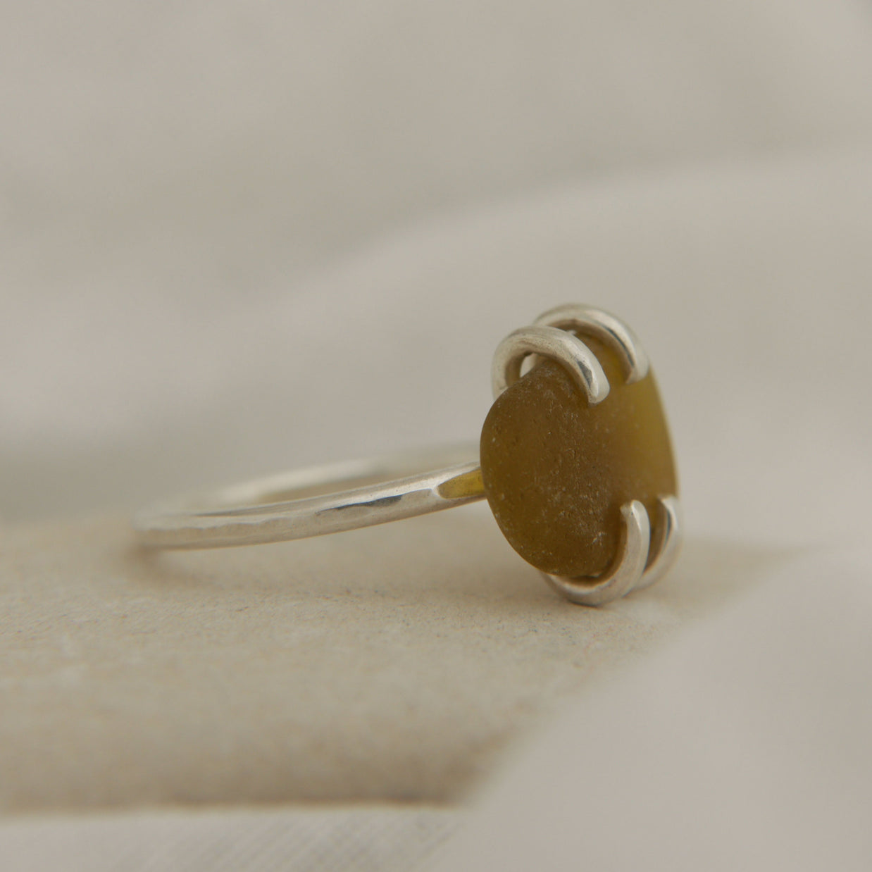 Seaglass ring size T (Torquay)