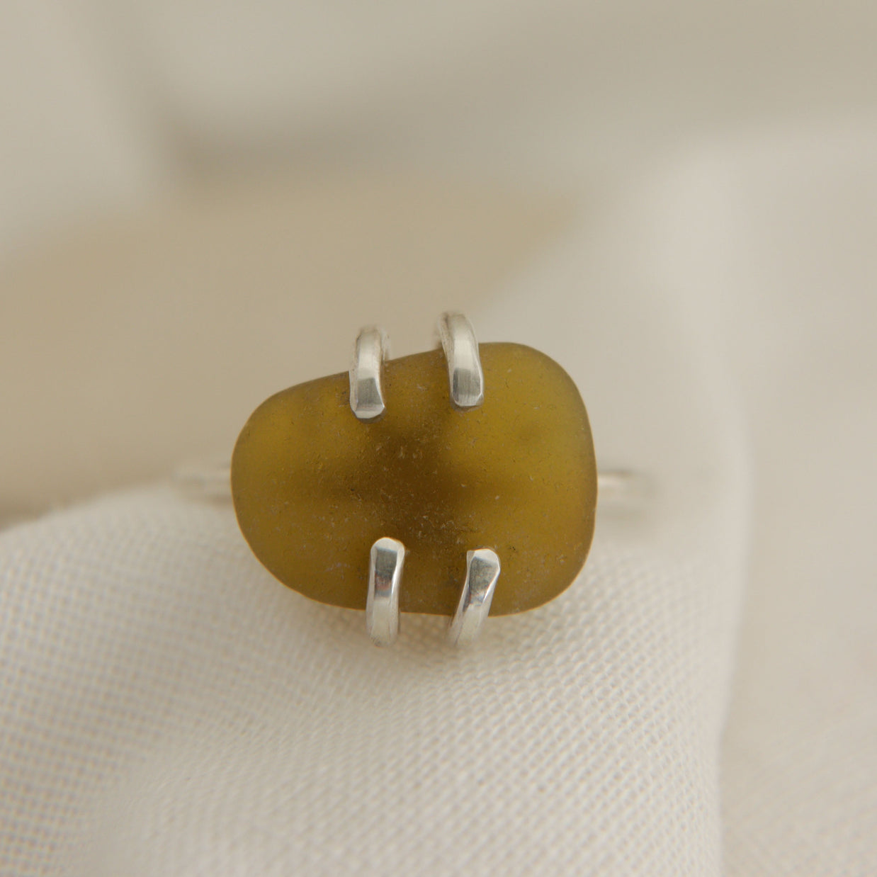 Seaglass ring size T (Torquay)