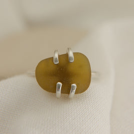 Seaglass ring size T (Torquay)
