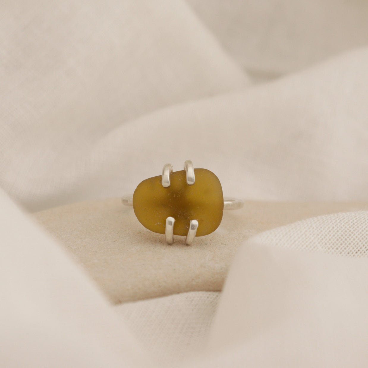 Seaglass ring size T (Torquay)