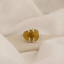Seaglass ring size T (Torquay)