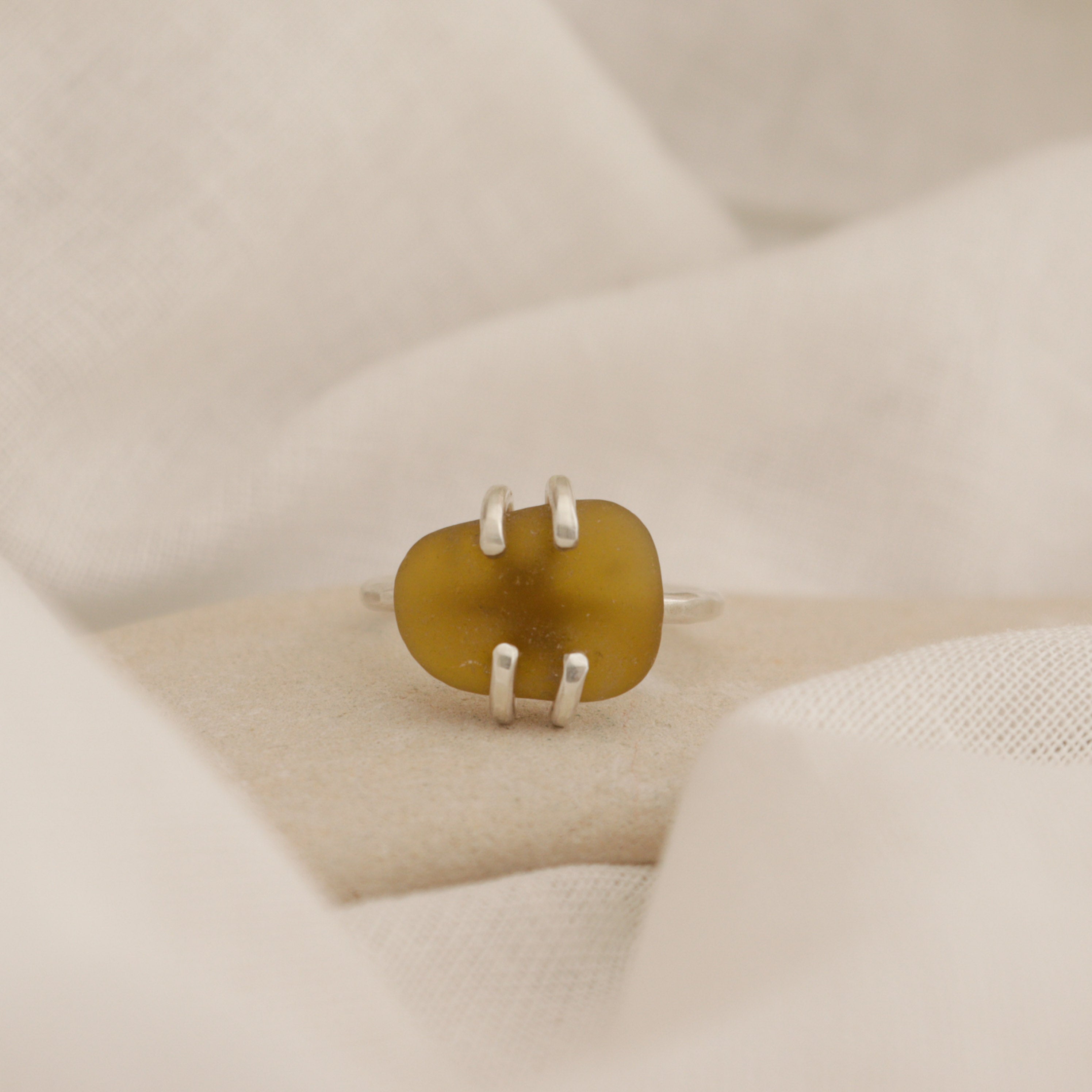 Seaglass ring size T (Torquay)