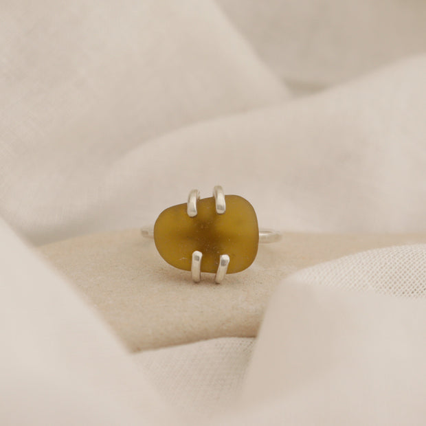 Seaglass ring size T (Torquay)