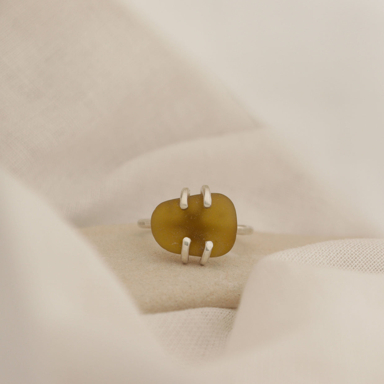 Seaglass ring size T (Torquay)