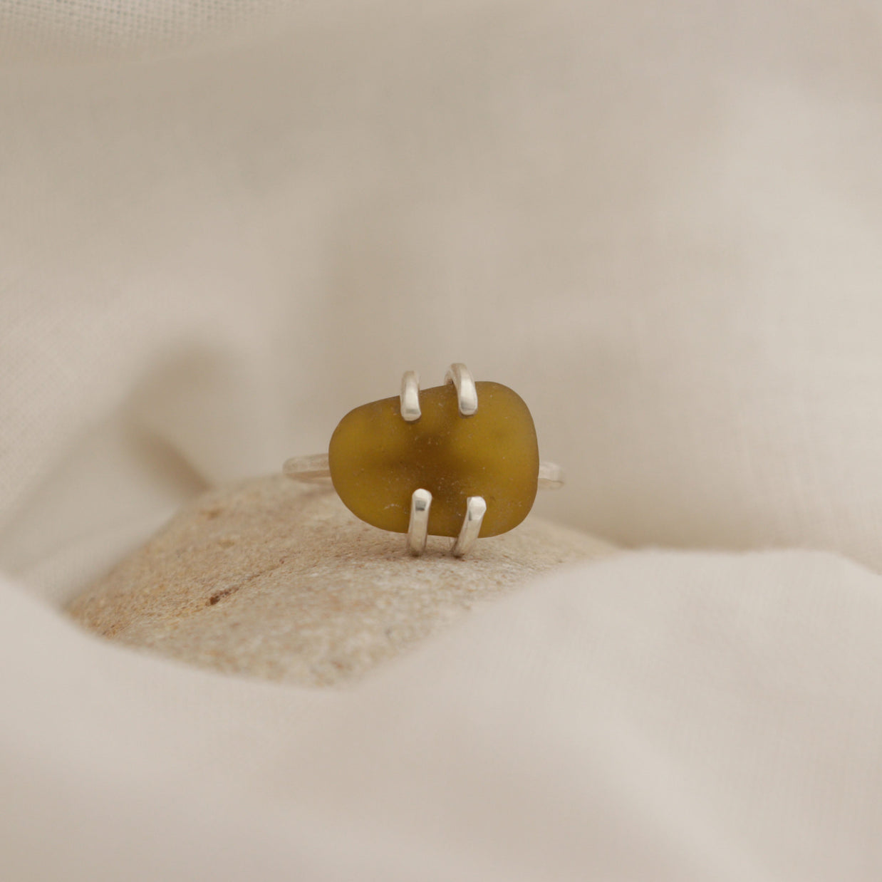 Seaglass ring size T (Torquay)