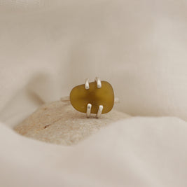Seaglass ring size T (Torquay)