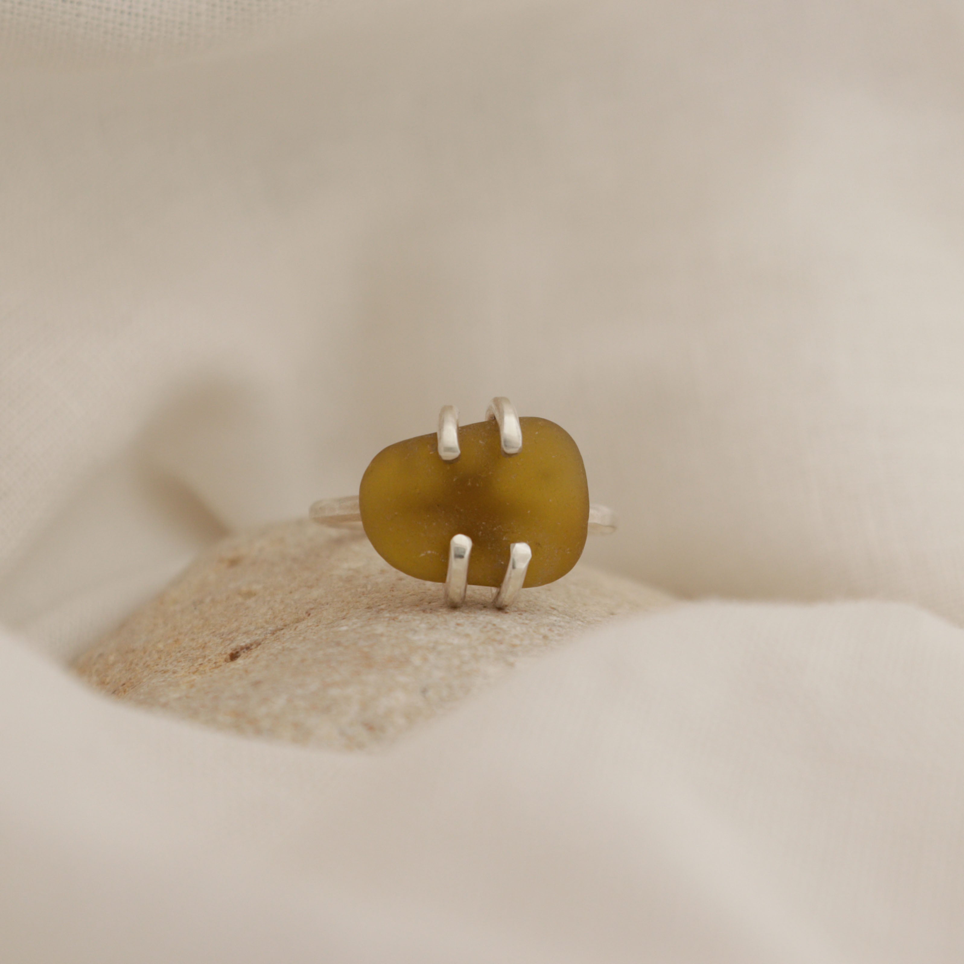 Seaglass ring size T (Torquay)
