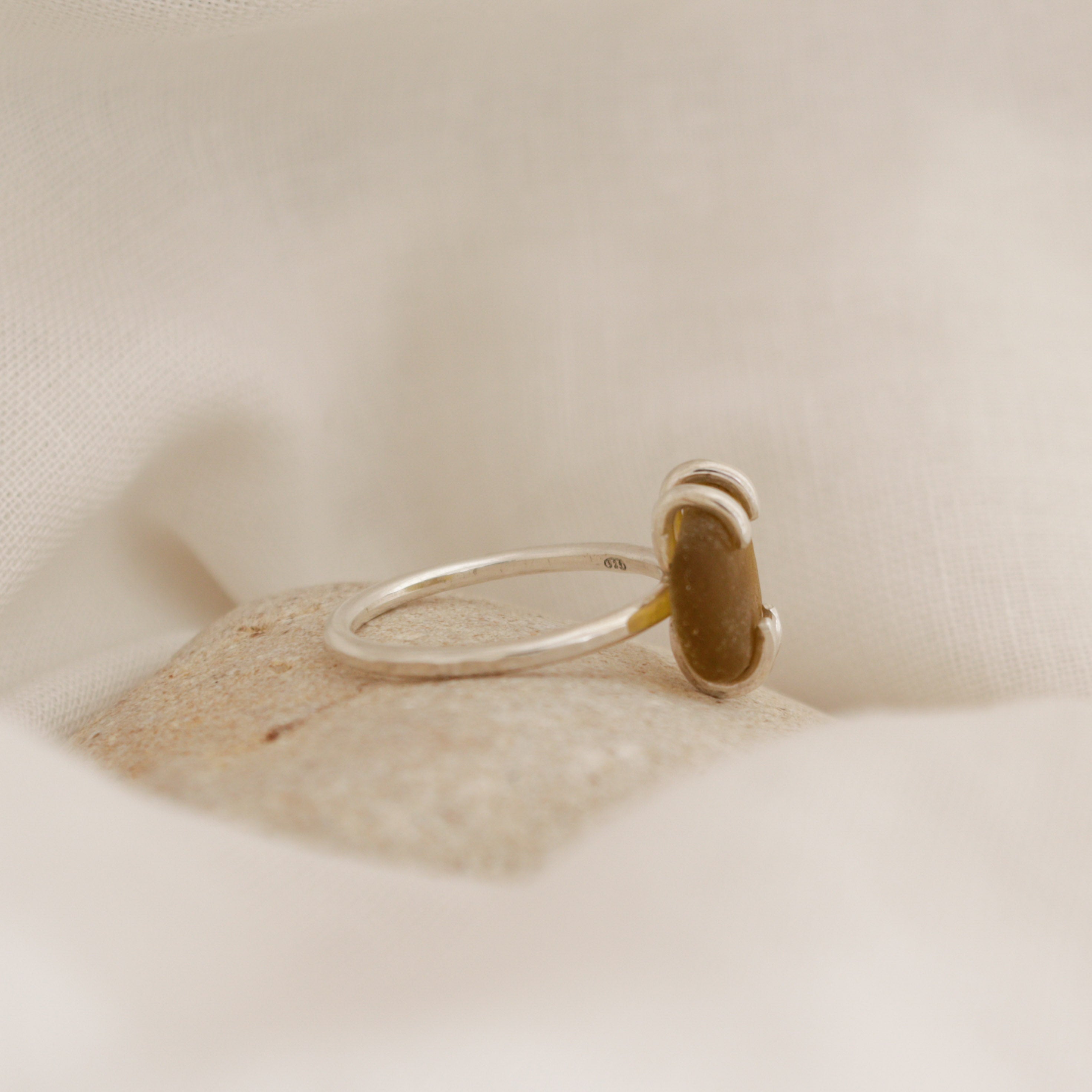 Seaglass ring size T (Torquay)