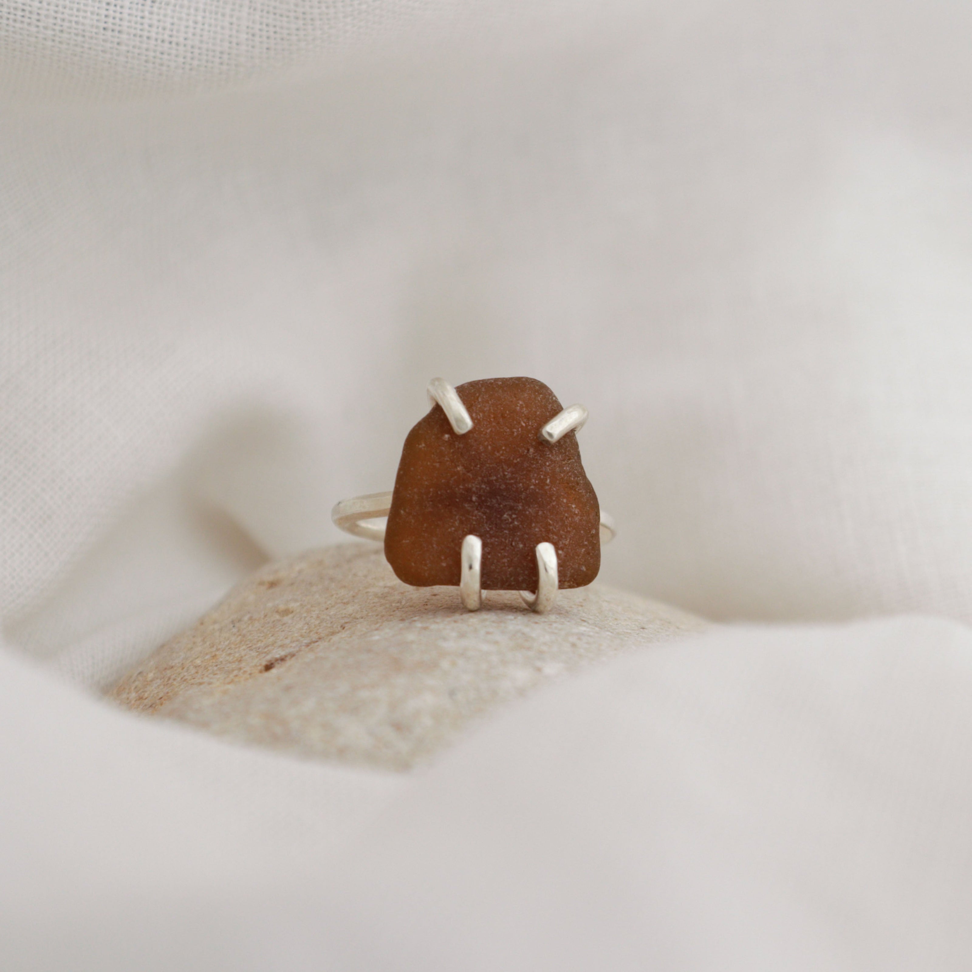 Seaglass Ring Size Q (Port Fairy)