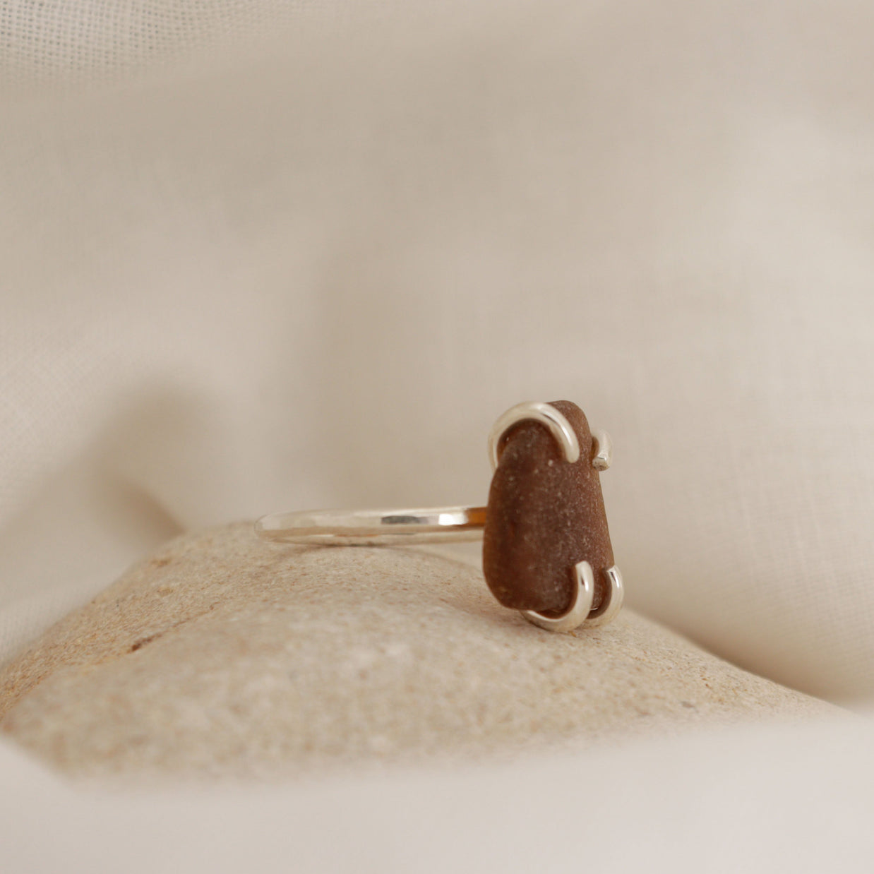 Seaglass Ring Size Q (Port Fairy)